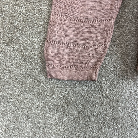 Cynthia Rowley Cardigan Womens Medium Pink Linen Long Sleeve Open Front- 1959* - Picture 4 of 11